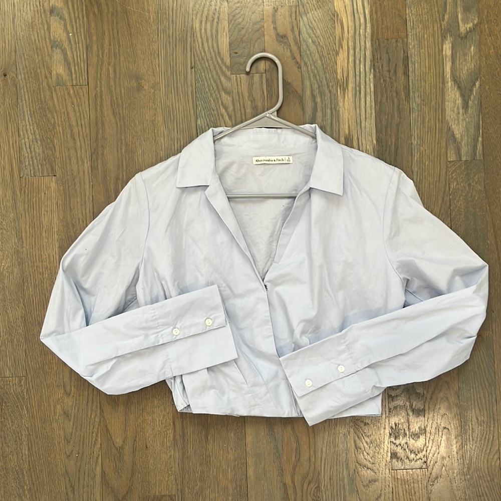 Abercrombie crop dress shirt